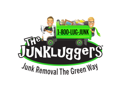 the junk haulers logo with the words junk removal and green at The LVL 29